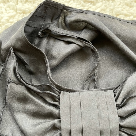 Kristin Davis 100% Silk Sleeveless Black Blouse With Camisole Size Medium - Picture 4 of 6